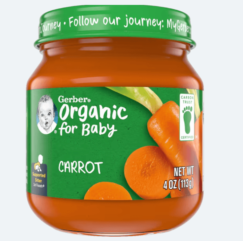 Gerber Baby Food Organic Carrot in Glass