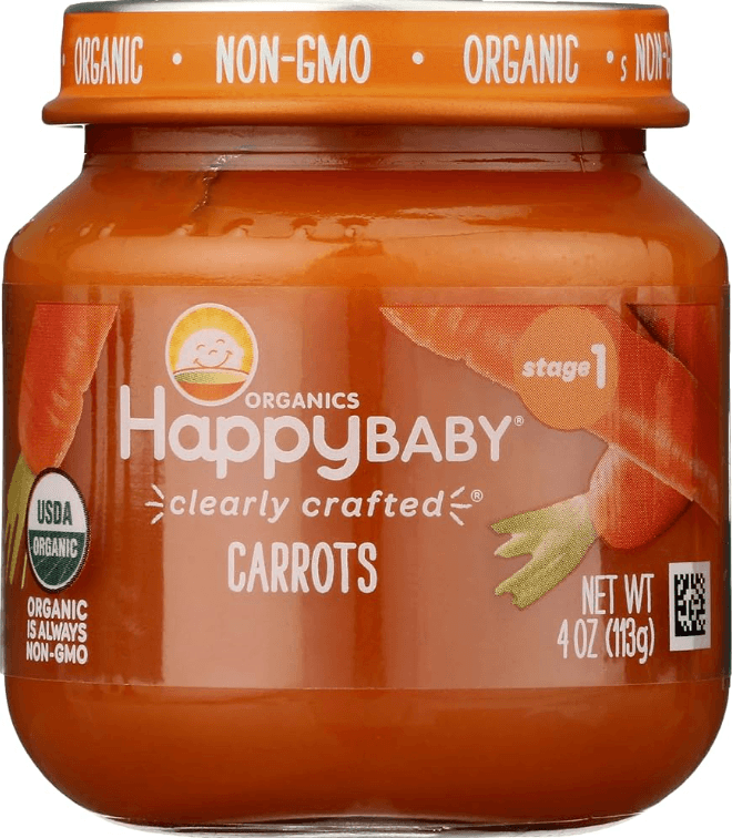 Happy Baby Baby Food Organic Carrot in Glass