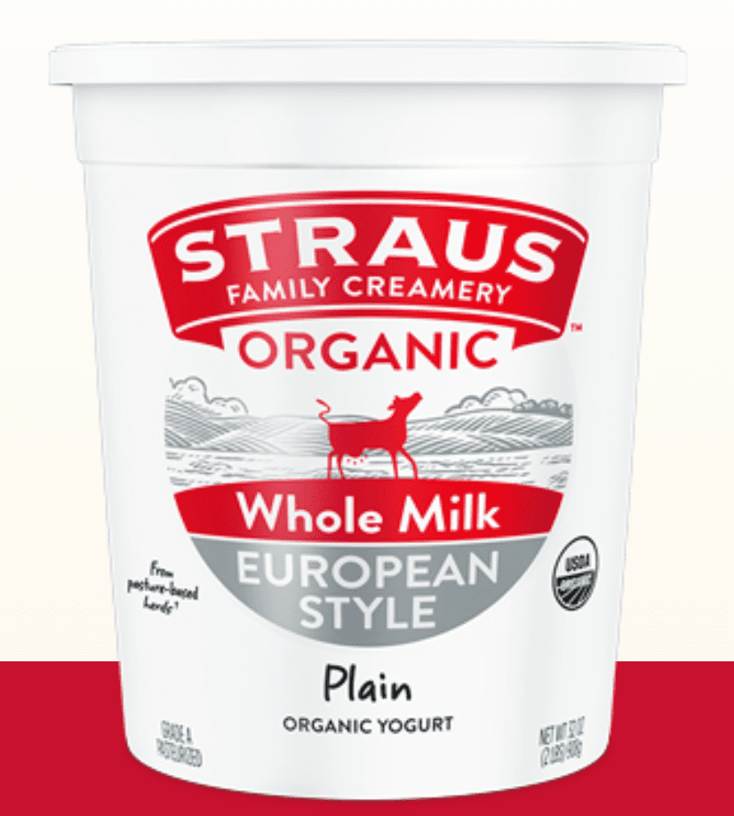 Straus Organic Whole Milk Plain Greek Yogurt