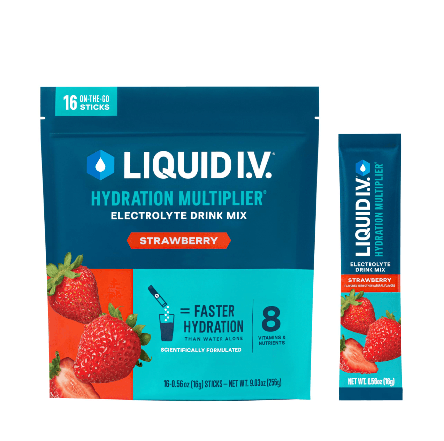 Liquid IV Hydration Multiplier Electrolyte Drink Mix Strawberry